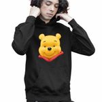 Fashion, accesorii si bijuterii - Copii - Imbracaminte copii - Pulovere si hanorace copii - Hanorac Copii Baieti Winnie the Puh Pooh Cartoon, negru, marime M Copii - Infinity.ro