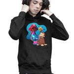 Fashion, accesorii si bijuterii - Copii - Imbracaminte copii - Pulovere si hanorace copii - Hanorac Copii Baieti Curiosul George Ariel Stitch Maimuta Desene, negru, marime L Copii - Infinity.ro