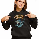 Fashion, accesorii si bijuterii - Copii - Imbracaminte copii - Pulovere si hanorace copii - Hanorac Copii Fete Tralalero Tralala Shark Italian Meme Brainrot Brain Rot, negru, marime M Copii - Infinity.ro