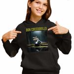 Fashion, accesorii si bijuterii - Copii - Imbracaminte copii - Pulovere si hanorace copii - Hanorac Copii Fete Don Coccodrillo Italian Meme Brainrot Brain Rot, negru, marime L Copii - Infinity.ro