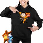 Fashion, accesorii si bijuterii - Copii - Imbracaminte copii - Pulovere si hanorace copii - Hanorac Copii Fete Mr Bean Desene Animate, negru, marime L Copii - Infinity.ro
