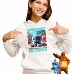 Fashion, accesorii si bijuterii - Copii - Imbracaminte copii - Pulovere si hanorace copii - Hanorac Copii Fete Blueberrinni Octopussini Italian Meme Brainrot Brain Rot, alb, marime XS Copii - Infinity.ro