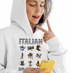 Fashion, accesorii si bijuterii - Copii - Imbracaminte copii - Pulovere si hanorace copii - Hanorac Copii Fete Tralalero Crocodilo Sahur Cappucino Italian Meme Brainrot Brain Rot, alb, marime XL Copii - Infinity.ro