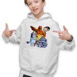 Fashion, accesorii si bijuterii - Copii - Imbracaminte copii - Pulovere si hanorace copii - Hanorac Copii Baieti Grizzy Lemingi Bluey Mr Bean, alb, marime S Copii - Infinity.ro