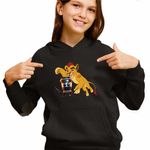 Fashion, accesorii si bijuterii - Copii - Imbracaminte copii - Pulovere si hanorace copii - Hanorac Copii Fete Cappuccino Asassino Garda Felina TikTok, negru, marime XL Copii - Infinity.ro