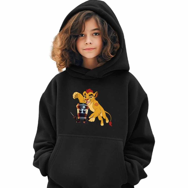 Fashion, accesorii si bijuterii - Copii - Imbracaminte copii - Pulovere si hanorace copii - Hanorac Copii Fete Cappuccino Asassino Garda Felina TikTok, negru, marime XL Copii - Infinity.ro