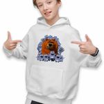 Fashion, accesorii si bijuterii - Copii - Imbracaminte copii - Pulovere si hanorace copii - Hanorac Copii Baieti Ursul Grizzy cu lemingi, alb, marime XL Copii - Infinity.ro
