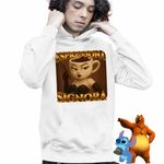 Fashion, accesorii si bijuterii - Copii - Imbracaminte copii - Pulovere si hanorace copii - Hanorac Copii Baieti Espressona Signora Brainrot Brain Rot, alb, marime XL Copii - Infinity.ro