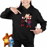 Fashion, accesorii si bijuterii - Copii - Imbracaminte copii - Pulovere si hanorace copii - Hanorac Copii Fete Mr Bean Paienjenel Spiderman, negru, marime L Copii - Infinity.ro
