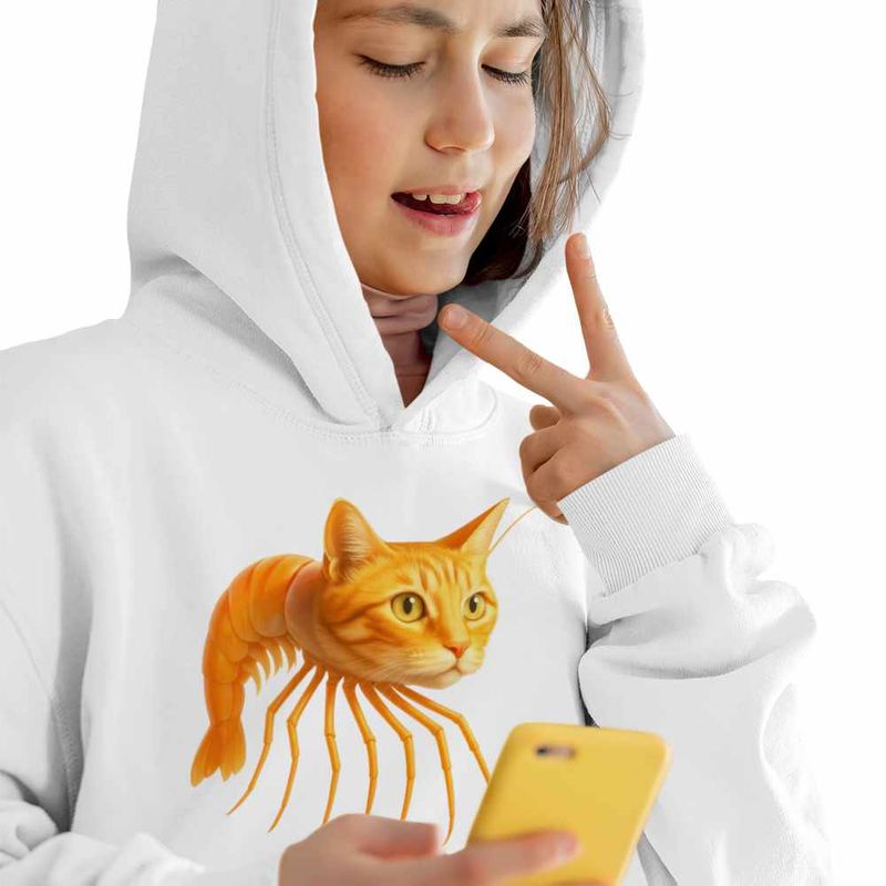 Fashion, accesorii si bijuterii - Copii - Imbracaminte copii - Pulovere si hanorace copii - Hanorac Copii Fete Trippi Troppi Italian Meme Italian Meme Brainrot Brain Rot, alb, marime XL Copii - Infinity.ro