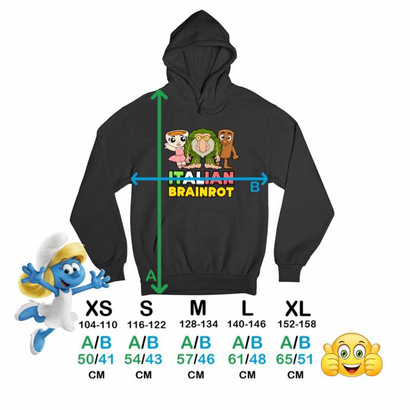 Fashion, accesorii si bijuterii - Copii - Imbracaminte copii - Pulovere si hanorace copii - Hanorac Copii Fete Italian Patapim Sahur Ballerina Brainrot Brain Rot, negru, marime S Copii - Infinity.ro