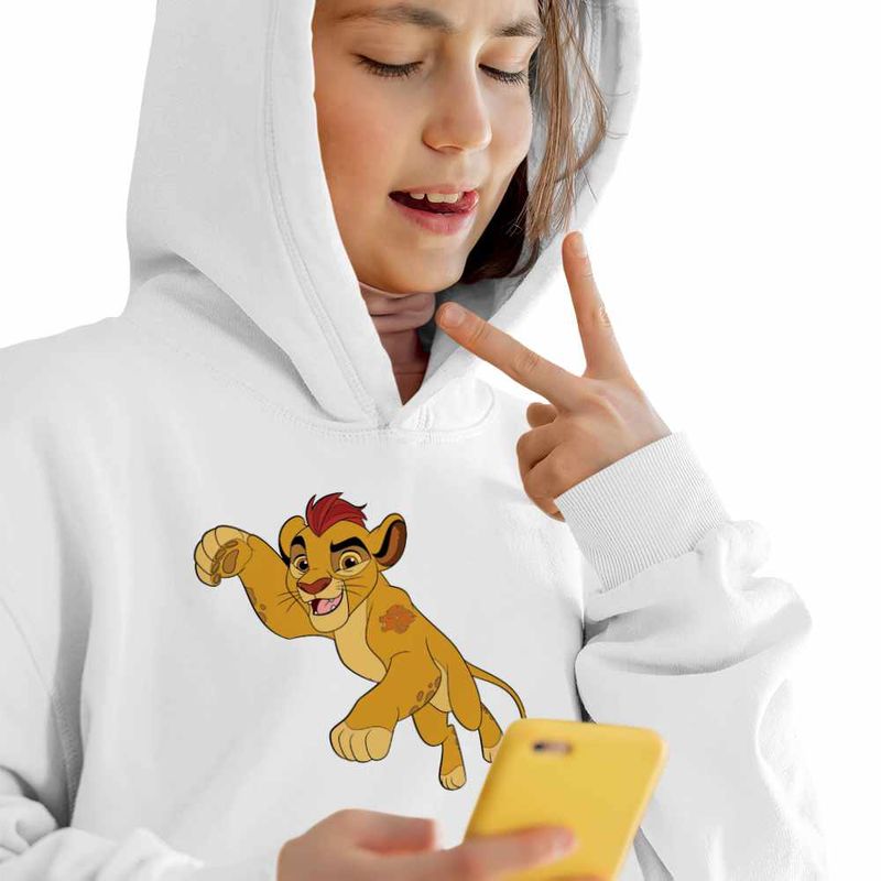 Fashion, accesorii si bijuterii - Copii - Imbracaminte copii - Pulovere si hanorace copii - Hanorac Copii Fete Kion Garda Felina Meme, alb, marime M Copii - Infinity.ro
