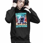 Fashion, accesorii si bijuterii - Copii - Imbracaminte copii - Pulovere si hanorace copii - Hanorac Copii Baieti Blueberrinni Octopussini Italian Meme Brainrot Brain Rot, negru, marime L Copii - Infinity.ro
