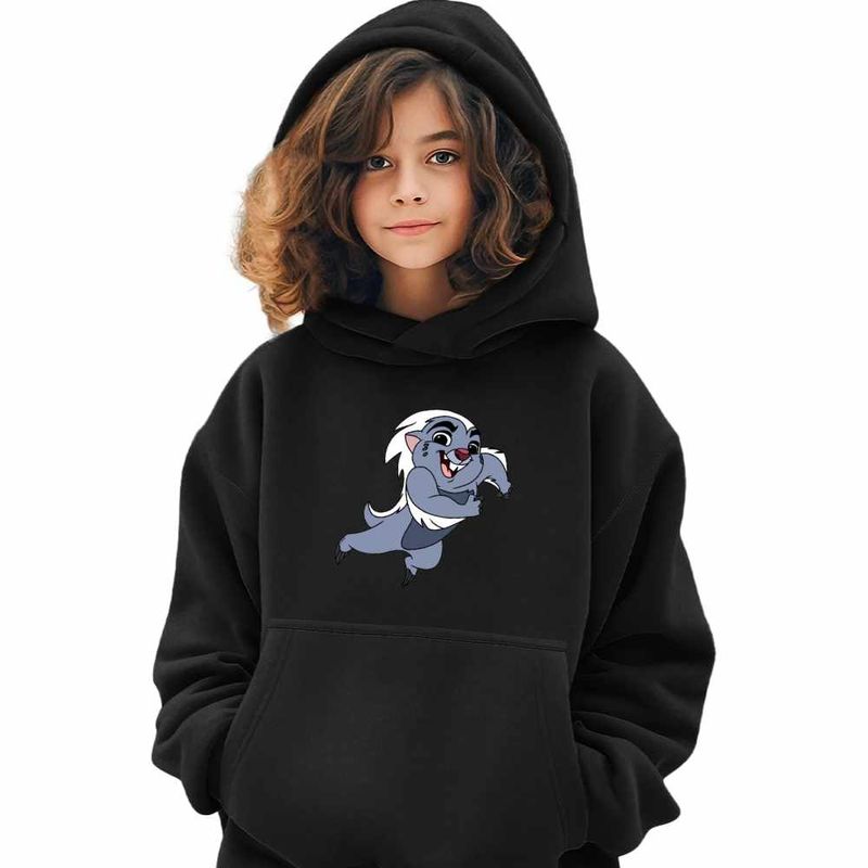 Fashion, accesorii si bijuterii - Copii - Imbracaminte copii - Pulovere si hanorace copii - Hanorac Copii Fete Bunga Garda Felina Lion Guard, negru, marime L Copii - Infinity.ro