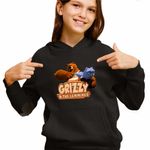 Fashion, accesorii si bijuterii - Copii - Imbracaminte copii - Pulovere si hanorace copii - Hanorac Copii Fete Grizzy Lemingi Prastie Lemings, negru, marime L Copii - Infinity.ro