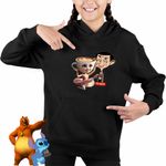 Fashion, accesorii si bijuterii - Copii - Imbracaminte copii - Pulovere si hanorace copii - Hanorac Copii Fete Mr Bean Ballerina Capucina Meme, negru, marime XS Copii - Infinity.ro