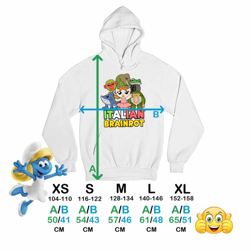 Fashion, accesorii si bijuterii - Copii - Imbracaminte copii - Pulovere si hanorace copii - Hanorac Copii Fete Italian Ballerina Tralalero BrrBrr Brainrot Brain Rot, alb, marime XL Copii - Infinity.ro