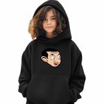 Fashion, accesorii si bijuterii - Copii - Imbracaminte copii - Pulovere si hanorace copii - Hanorac Copii Fete Mr Bean Comic Cartoon, negru, marime S Copii - Infinity.ro