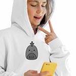 Fashion, accesorii si bijuterii - Copii - Imbracaminte copii - Pulovere si hanorace copii - Hanorac Copii Fete Squishmallows RIP Mormant Horror, alb, marime M Copii - Infinity.ro