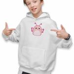 Fashion, accesorii si bijuterii - Copii - Imbracaminte copii - Pulovere si hanorace copii - Hanorac Copii Baieti Squishmallow Fluturas, alb, marime S Copii - Infinity.ro