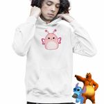 Fashion, accesorii si bijuterii - Copii - Imbracaminte copii - Pulovere si hanorace copii - Hanorac Copii Baieti Squishmallow Fluturas, alb, marime S Copii - Infinity.ro