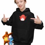 Fashion, accesorii si bijuterii - Copii - Imbracaminte copii - Pulovere si hanorace copii - Hanorac Copii Baieti Squishmallows Homar Ocean, negru, marime S Copii - Infinity.ro