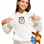 Fashion, accesorii si bijuterii - Copii - Imbracaminte copii - Pulovere si hanorace copii - Hanorac Copii Fete Squishmallows Mumie Egipt, alb, marime XS Copii - Infinity.ro