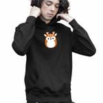 Fashion, accesorii si bijuterii - Copii - Imbracaminte copii - Pulovere si hanorace copii - Hanorac Copii Baieti Squishmallows Ren Craciun, negru, marime L Copii - Infinity.ro