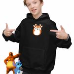 Fashion, accesorii si bijuterii - Copii - Imbracaminte copii - Pulovere si hanorace copii - Hanorac Copii Baieti Squishmallows Ren Craciun, negru, marime L Copii - Infinity.ro