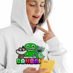 Fashion, accesorii si bijuterii - Copii - Imbracaminte copii - Pulovere si hanorace copii - Hanorac Copii Fete Banban Sheriff Jumbo BitterGiggle, alb, marime L Copii - Infinity.ro