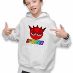 Fashion, accesorii si bijuterii - Copii - Imbracaminte copii - Pulovere si hanorace copii - Hanorac Copii Baieti Sprunki Raddy Sound Music Game, alb, marime XL Copii - Infinity.ro