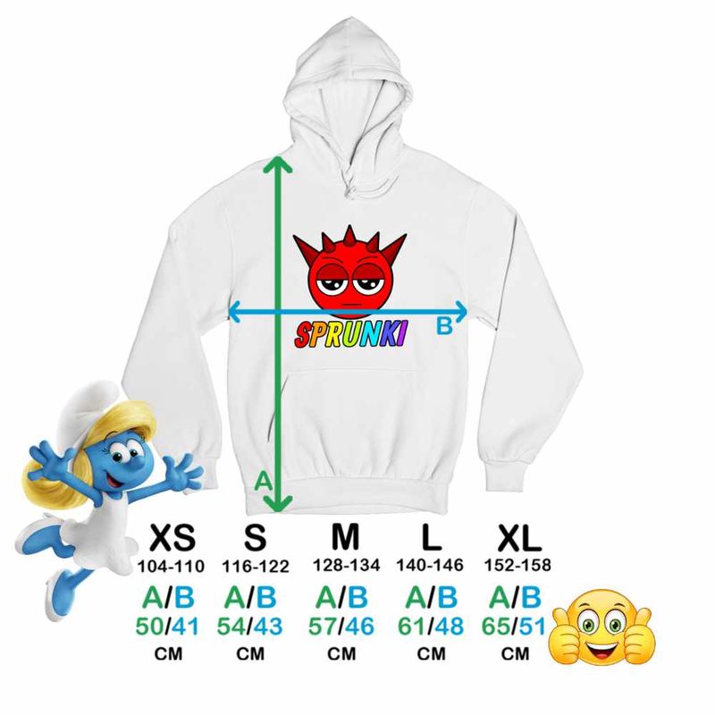 Fashion, accesorii si bijuterii - Copii - Imbracaminte copii - Pulovere si hanorace copii - Hanorac Copii Baieti Sprunki Raddy Sound Music Game, alb, marime XL Copii - Infinity.ro