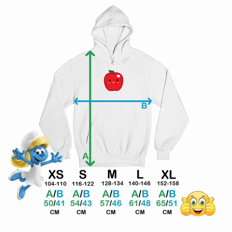 Fashion, accesorii si bijuterii - Copii - Imbracaminte copii - Pulovere si hanorace copii - Hanorac Copii Fete Squishmallows Mar Fruct, alb, marime M Copii - Infinity.ro