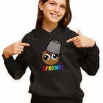 Fashion, accesorii si bijuterii - Copii - Imbracaminte copii - Pulovere si hanorace copii - Hanorac Copii Fete Sprunki Brown Music Gamer, negru, marime M Copii - Infinity.ro
