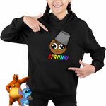 Fashion, accesorii si bijuterii - Copii - Imbracaminte copii - Pulovere si hanorace copii - Hanorac Copii Fete Sprunki Brown Music Gamer, negru, marime M Copii - Infinity.ro