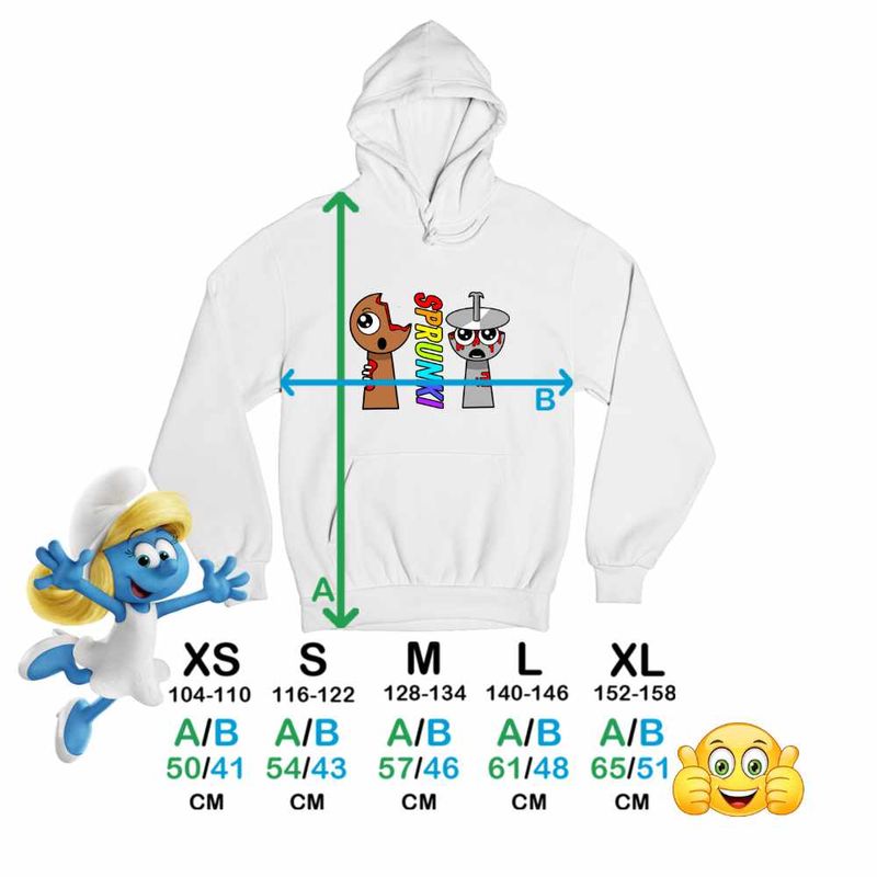 Fashion, accesorii si bijuterii - Copii - Imbracaminte copii - Pulovere si hanorace copii - Hanorac Copii Baieti Sprunki Horror Theme, alb, marime L Copii - Infinity.ro
