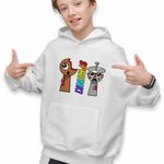 Fashion, accesorii si bijuterii - Copii - Imbracaminte copii - Pulovere si hanorace copii - Hanorac Copii Baieti Sprunki Horror Theme, alb, marime L Copii - Infinity.ro
