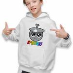 Fashion, accesorii si bijuterii - Copii - Imbracaminte copii - Pulovere si hanorace copii - Hanorac Copii Baieti Sprunki Head Beats Music Gamer, alb, marime S Copii - Infinity.ro