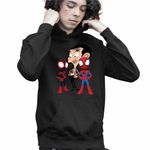 Fashion, accesorii si bijuterii - Copii - Imbracaminte copii - Pulovere si hanorace copii - Hanorac Copii Baieti Mr Bean Paienjenel Spiderman, negru, marime XS Copii - Infinity.ro