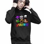 Fashion, accesorii si bijuterii - Copii - Imbracaminte copii - Pulovere si hanorace copii - Hanorac Copii Baieti Sprunki Horror Team, negru, marime S Copii - Infinity.ro