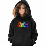 Fashion, accesorii si bijuterii - Copii - Imbracaminte copii - Pulovere si hanorace copii - Hanorac Copii Fete Sprunki Music Beats Game, negru, marime S Copii - Infinity.ro