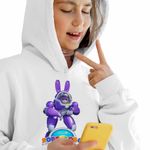 Fashion, accesorii si bijuterii - Copii - Imbracaminte copii - Pulovere si hanorace copii - Hanorac Copii Fete Robogobo Hopper Robosuit, alb, marime S Copii - Infinity.ro