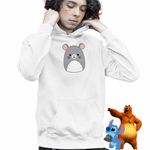 Fashion, accesorii si bijuterii - Copii - Imbracaminte copii - Pulovere si hanorace copii - Hanorac Copii Baieti Squishmallows Soricel Mouse, alb, marime XS Copii - Infinity.ro