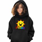 Fashion, accesorii si bijuterii - Copii - Imbracaminte copii - Pulovere si hanorace copii - Hanorac Copii Fete Sprunki Sun Fun Music Game, negru, marime XL Copii - Infinity.ro