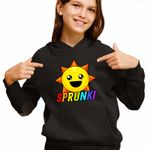 Fashion, accesorii si bijuterii - Copii - Imbracaminte copii - Pulovere si hanorace copii - Hanorac Copii Fete Sprunki Sun Fun Music Game, negru, marime XL Copii - Infinity.ro