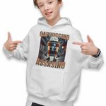 Fashion, accesorii si bijuterii - Copii - Imbracaminte copii - Pulovere si hanorace copii - Hanorac Copii Baieti Italian Cappuccino Assassino Brainrot, alb, marime XL Copii - Infinity.ro