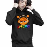 Fashion, accesorii si bijuterii - Copii - Imbracaminte copii - Pulovere si hanorace copii - Hanorac Copii Baieti Sprunki Oren Alien Music Game, negru, marime L Copii - Infinity.ro