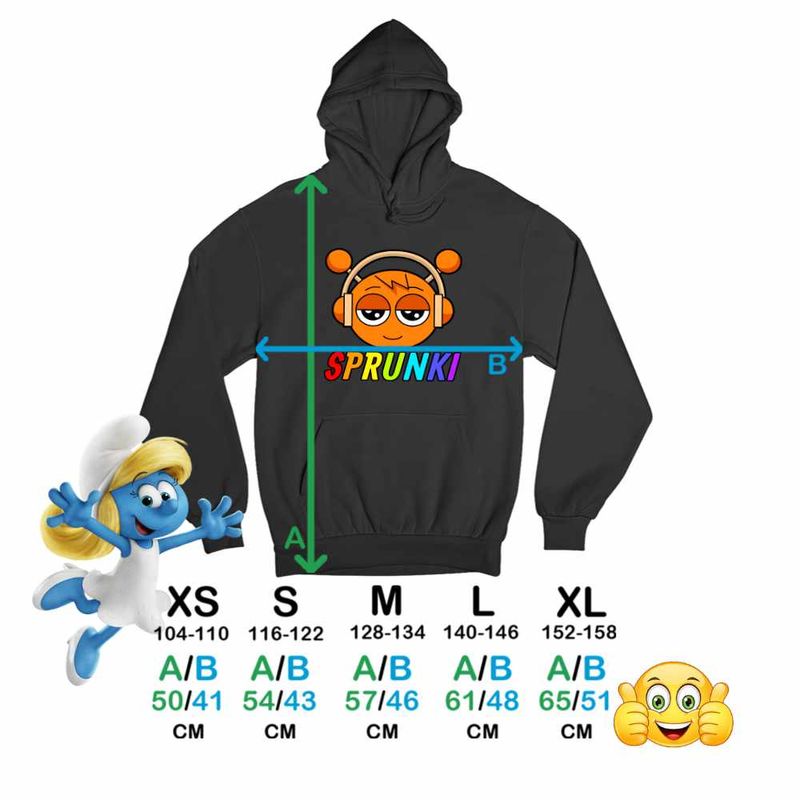 Fashion, accesorii si bijuterii - Copii - Imbracaminte copii - Pulovere si hanorace copii - Hanorac Copii Baieti Sprunki Oren Alien Music Game, negru, marime L Copii - Infinity.ro