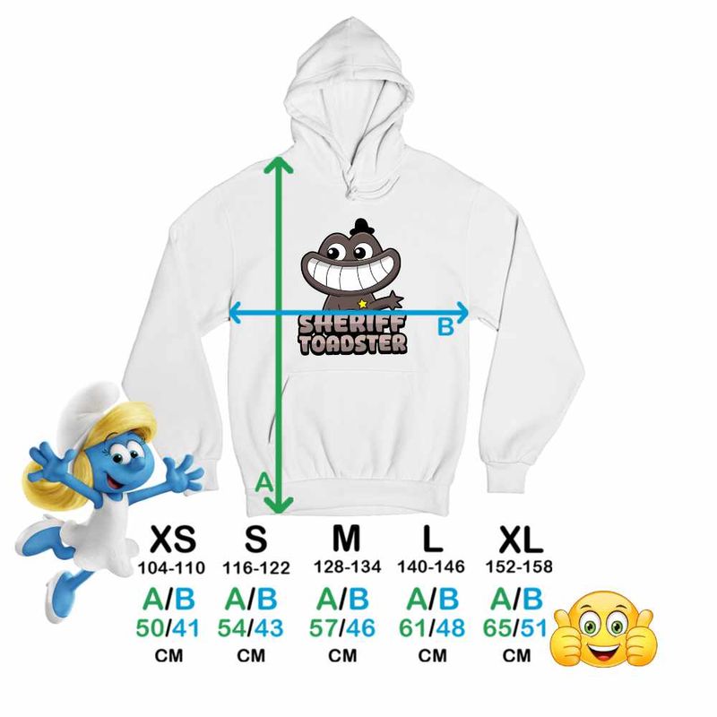 Fashion, accesorii si bijuterii - Copii - Imbracaminte copii - Pulovere si hanorace copii - Hanorac Copii Baieti Banban Sheriff Toadster Gradinita, alb, marime S Copii - Infinity.ro