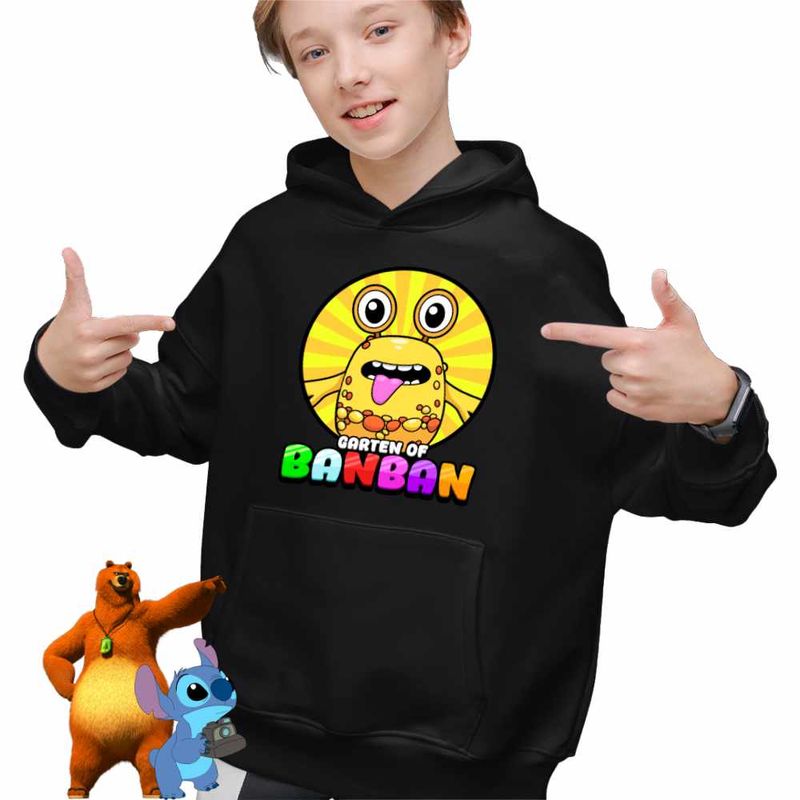 Fashion, accesorii si bijuterii - Copii - Imbracaminte copii - Pulovere si hanorace copii - Hanorac Copii Baieti Gradina lui Banban Yellow Mars, negru, marime XS Copii - Infinity.ro